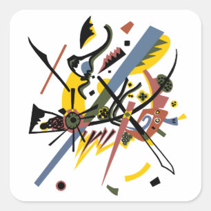 Small worlds, Vassily Kandinsky in digital colors Square Sticker