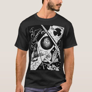 Small Worlds VI - Kandinsky Black White Art T-Shirt