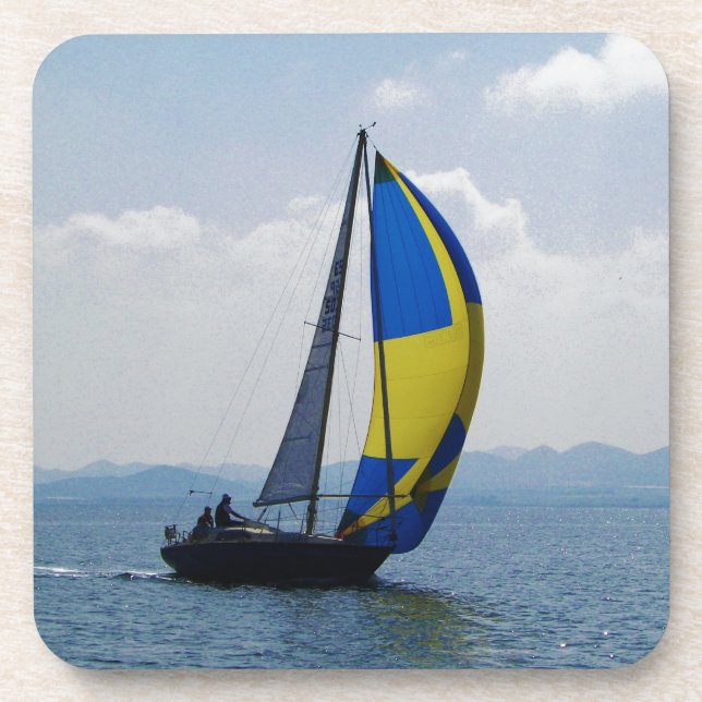 Small yacht big spinnaker. coaster (Front)