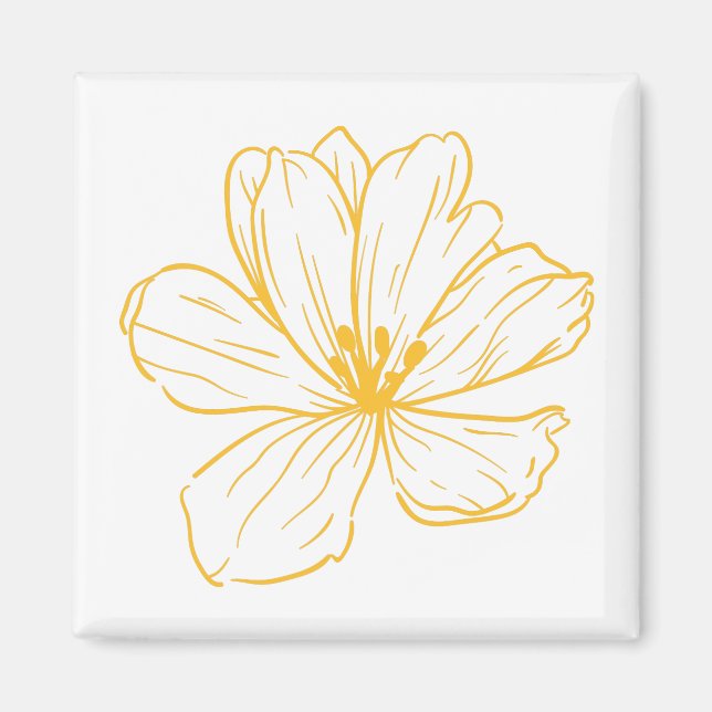 Small yellow flower - Kook Art Magnet (Front)