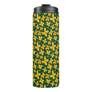Small yellow flowers thermal tumbler