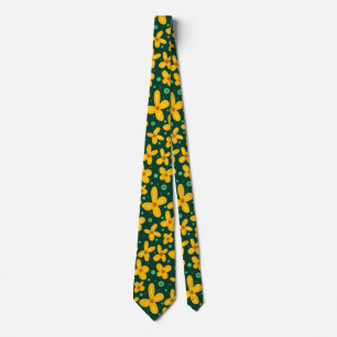 Small yellow flowers tie