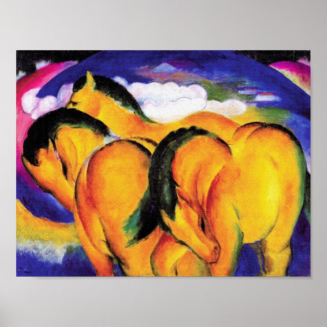 Small Yellow Horses Poster Print (Front)