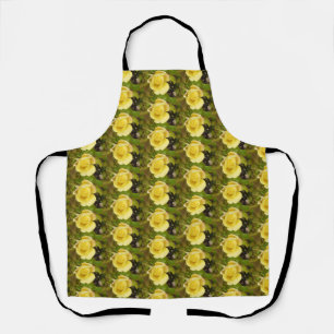 Small Yellow Rosebuds Apron