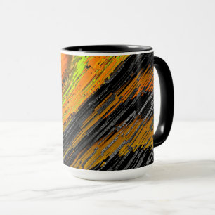 Small yellowish mosaic and deformed style mug