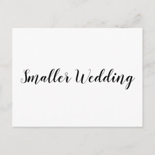 Smaller Wedding Elegant Simple Announcement Postcard
