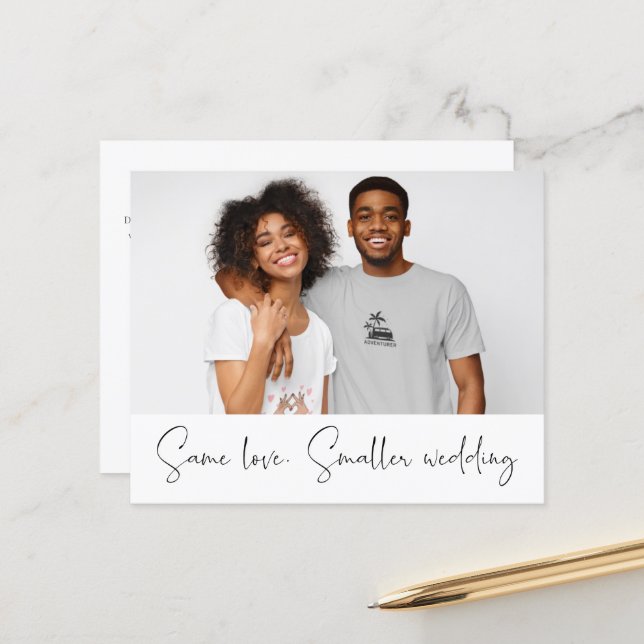 Smaller Wedding Photo Budget Announcement (Front/Back In Situ)