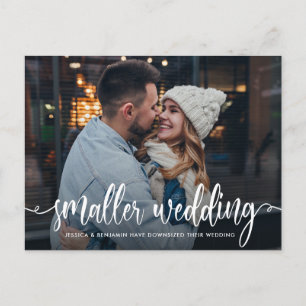 Smaller Wedding   Wedding Update Announcement Postcard