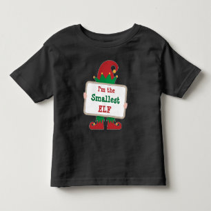 Smallest Elf Personalised Christmas Elf T-Shirt