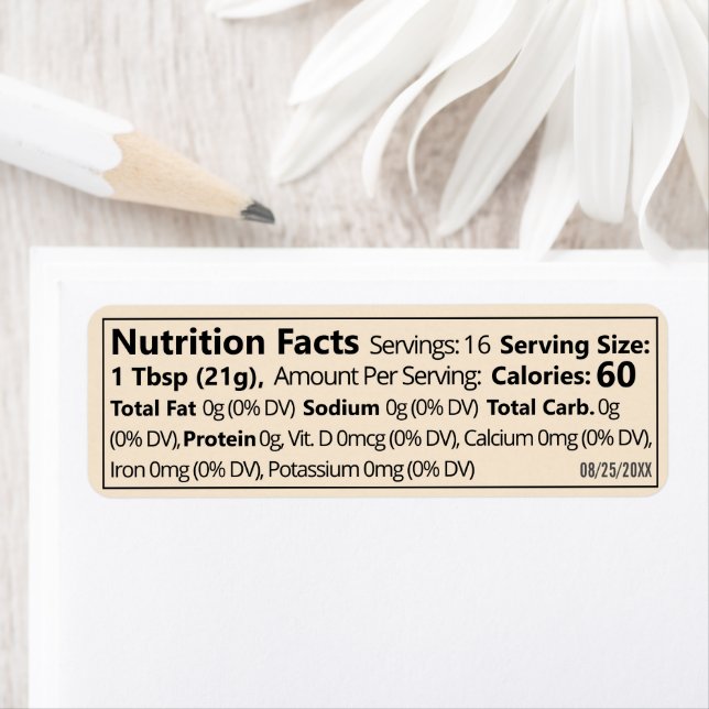 Smallest Linear Honey Nutrition Facts Food (Insitu)