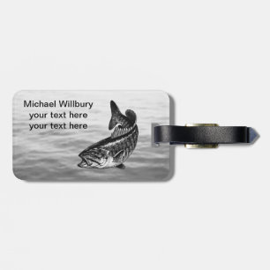 Smallmouth Bass Fishing Luggage Tag