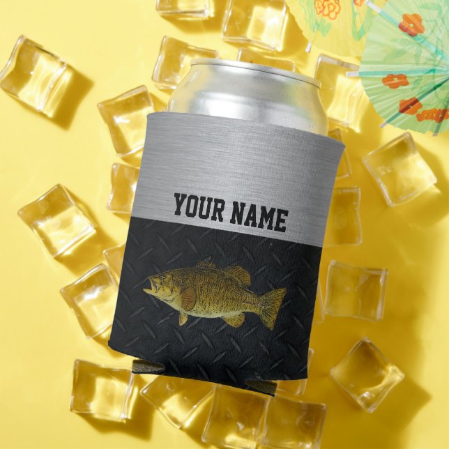Smallmouth Bass Fishing Name Rugged Can Cooler (In Situ Summer)