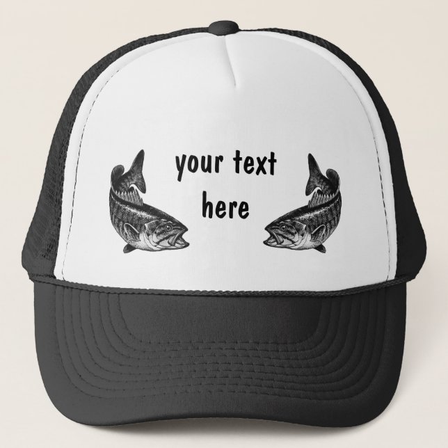 Smallmouth Bass Fishing Trucker Hat (Front)