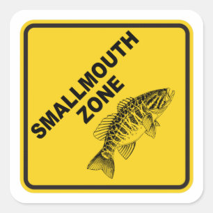 Smallmouth Zone Square Sticker