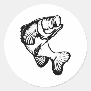 Smallmouthed Bass Classic Round Sticker