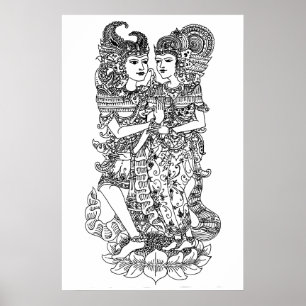 smara ratih wayang puppets poster