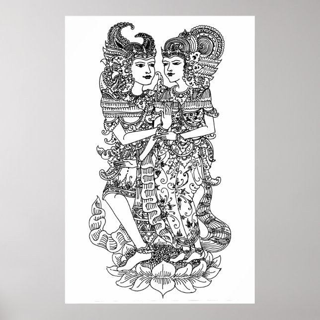 smara ratih wayang puppets poster (Front)