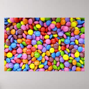Smarites - chocolate candy background poster