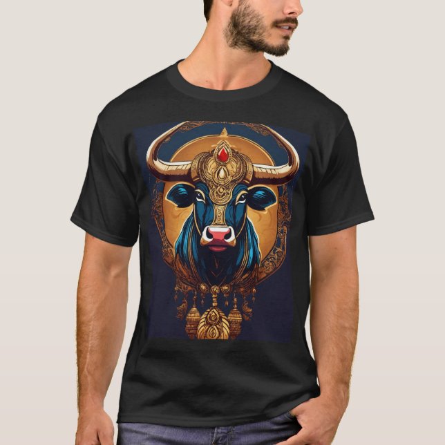 Smart Abstract Brahma Bull Logo T-Shirt (Front)