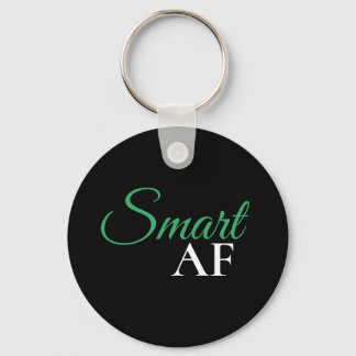 Smart AF Green Expression Statement Key Ring