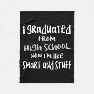 Smart & stuff class of 2024 funny high school fleece blanket