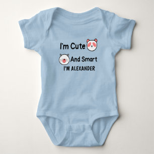  Smart And Cute Personalise  Baby Bodysuit