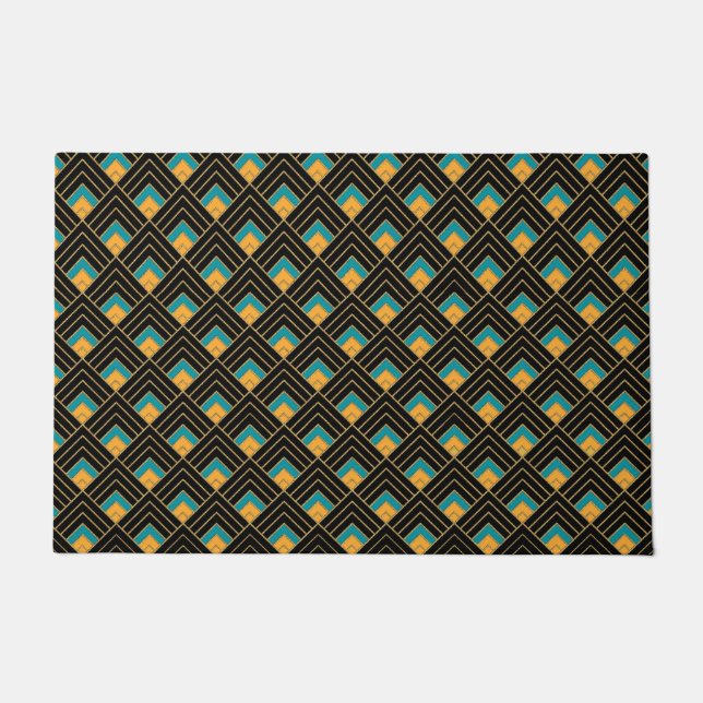 Smart Art Deco Patterned Doormat (Front)