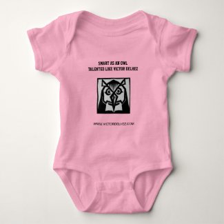 Smart as an owl (Black letters) Baby Bodysuit