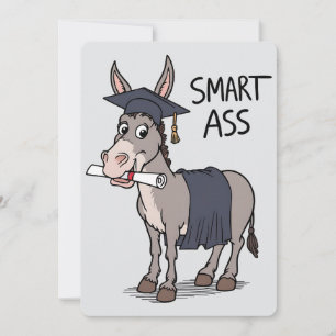 Smart As Donkey Funny Graduate Graduation Holiday Card