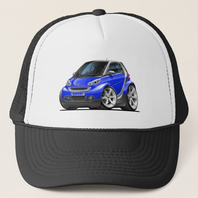Smart Blue Car Trucker Hat (Front)