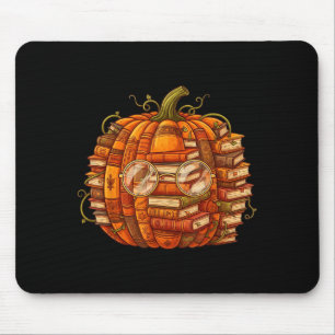 Smart Book Pumpkin Retro Fall Teacher Reading Hall Mouse Mat