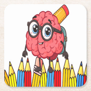 Smart Brain Coaster – Cute Back To School Drink 
