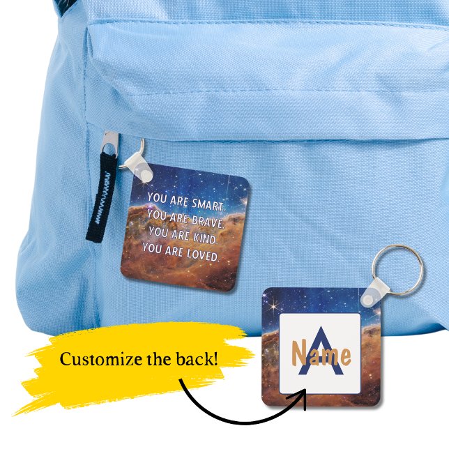 Smart Brave Kind Loved Customisable Keychain (Creator Uploaded)