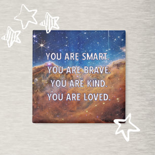 Smart Brave Kind Loved Customisable Keychain Magnet
