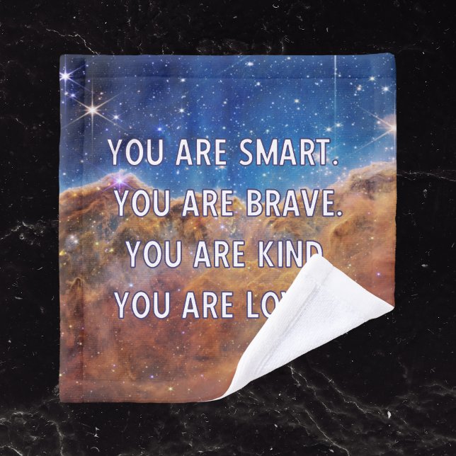 Smart Brave Kind Loved Customisable  Wash Cloth (Creator Uploaded)