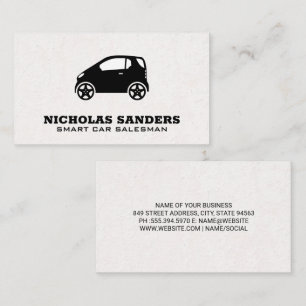 Smart Car Logo   Salesman Dealership Business Card