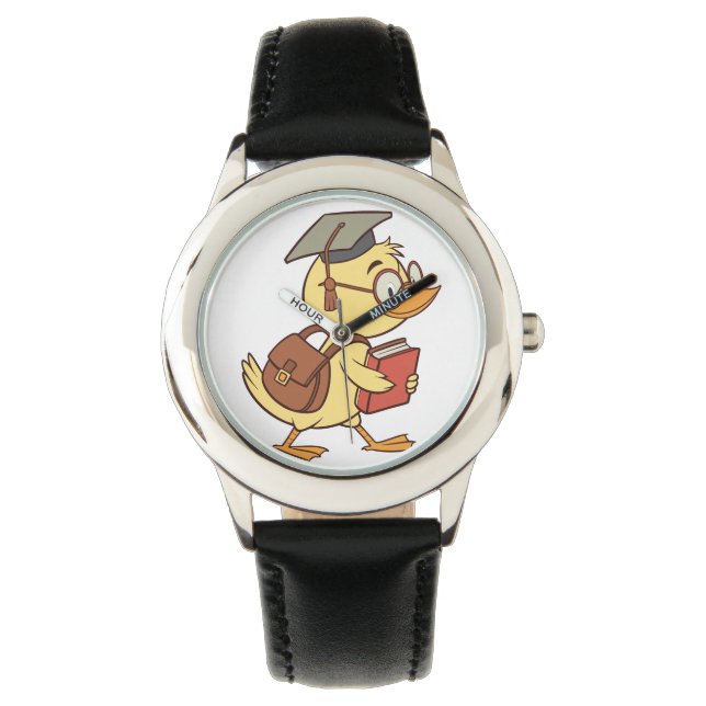 Smart Cartoon Duck Student Graduation Watch (Front)