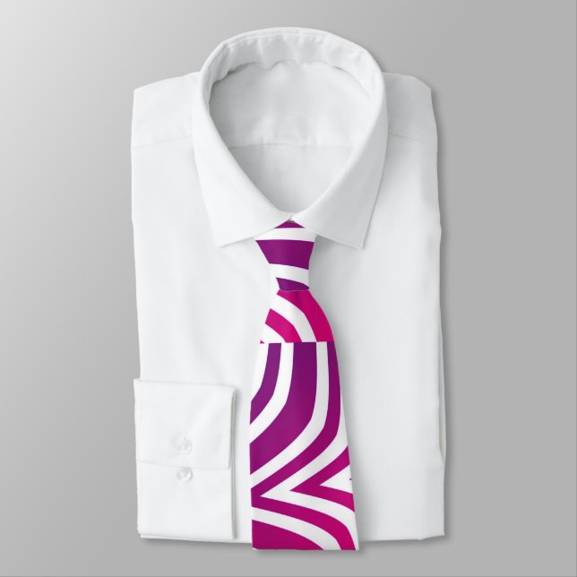 Smart Casual Pink October Colours  Tie (Tied)
