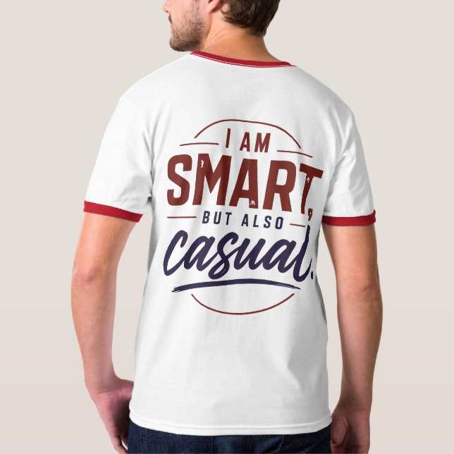 Smart & Casual Vibes | Minimalist Quote Tee (Back Full)