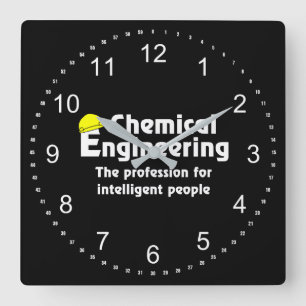 Smart Chemical Engineer Square Wall Clock