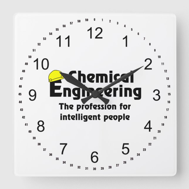 Smart Chemical Engineer Square Wall Clock (Front)