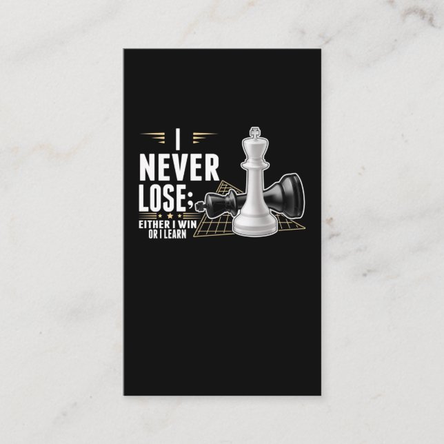 Smart Chess Player Intelligent Board game Business Card (Front)