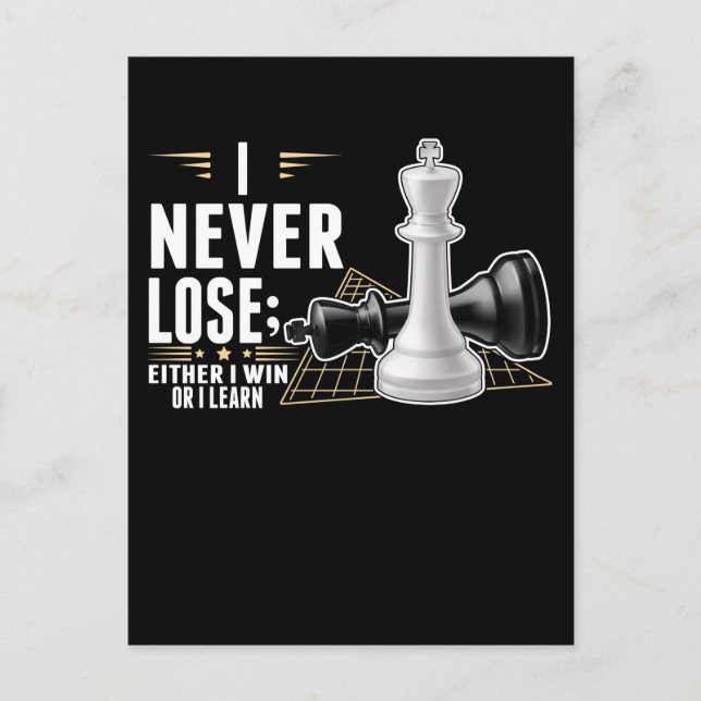 Smart Chess Player Intelligent Board game Postcard (Front)