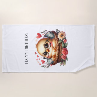 Smart Chick Birthday Beach Towel