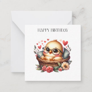 Smart Chick Birthday Card