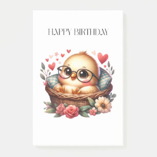 Smart Chick Birthday Post-it Notes