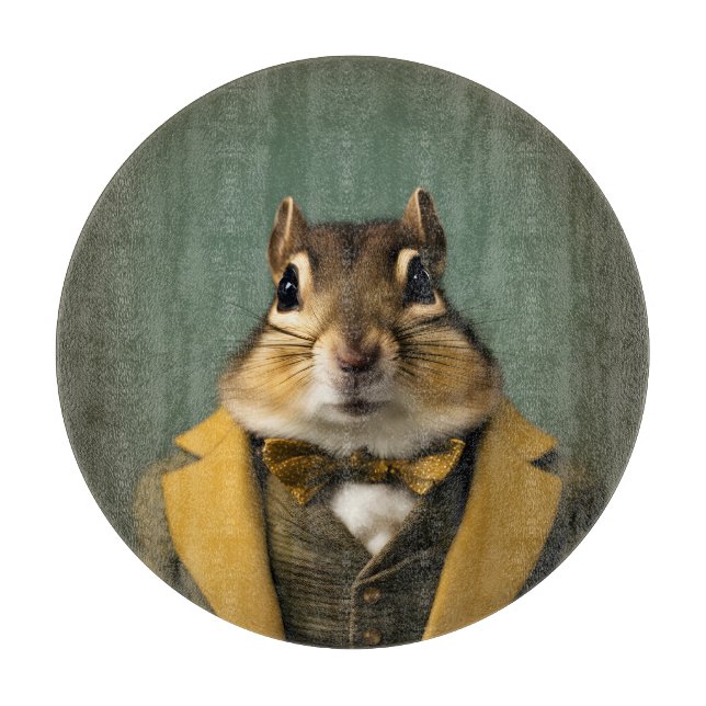 Smart Chipmunk Cutting Board (Front)