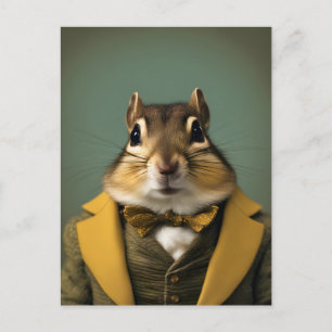 Smart Chipmunk Postcard