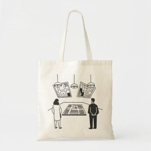 smart city control hub, futuristic command centre tote bag