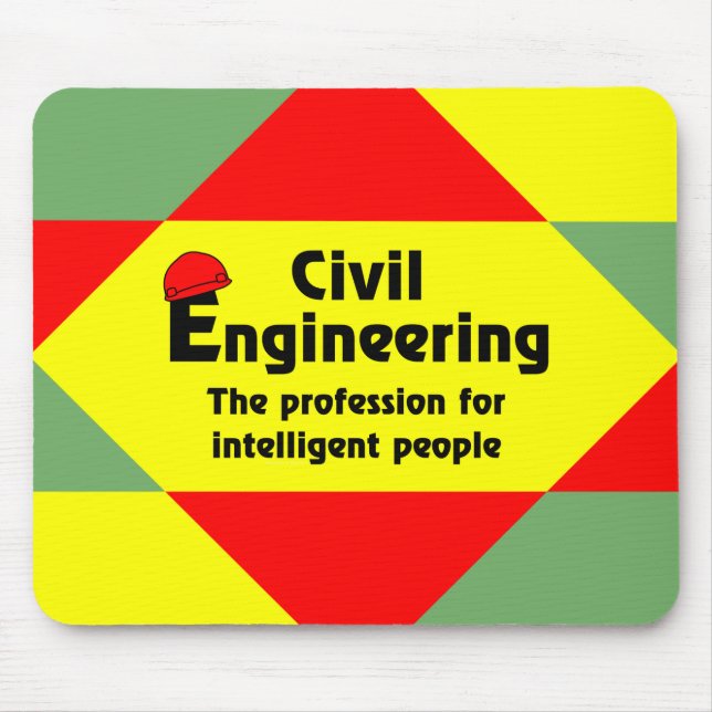 Smart Civil Engineer Block Mouse Mat (Front)